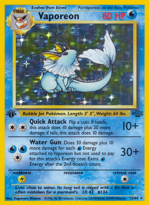 Vaporeon 012/64 Rare Holo
