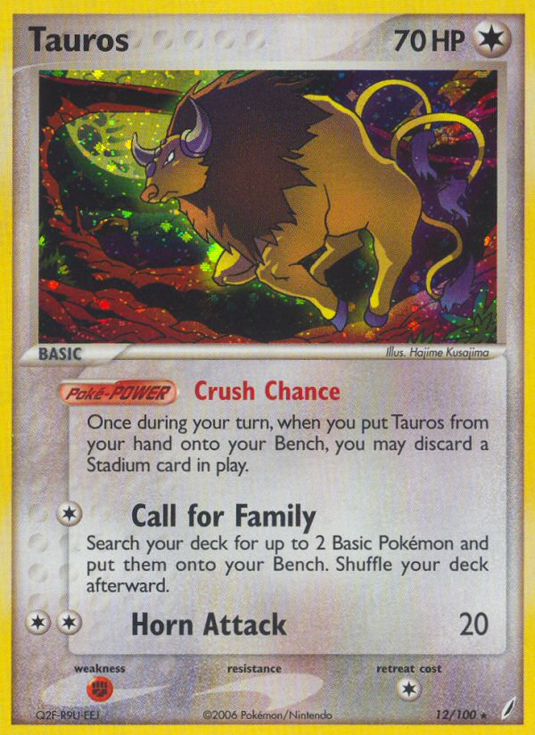 Tauros 012/100 Rare Holo