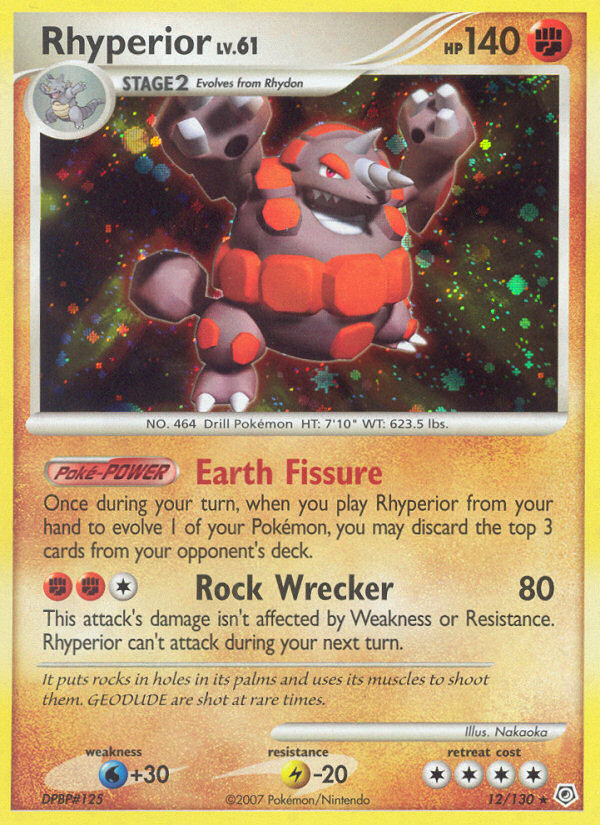 Rhyperior 012/130 Rare Holo