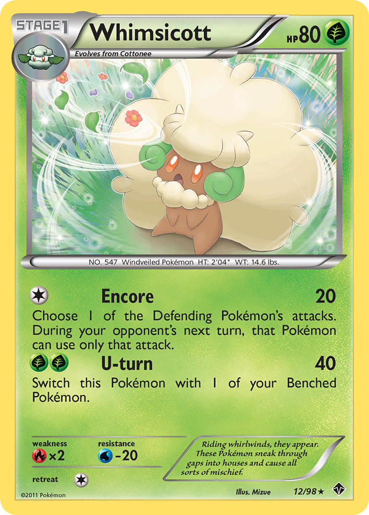 Whimsicott 012/98 Rare