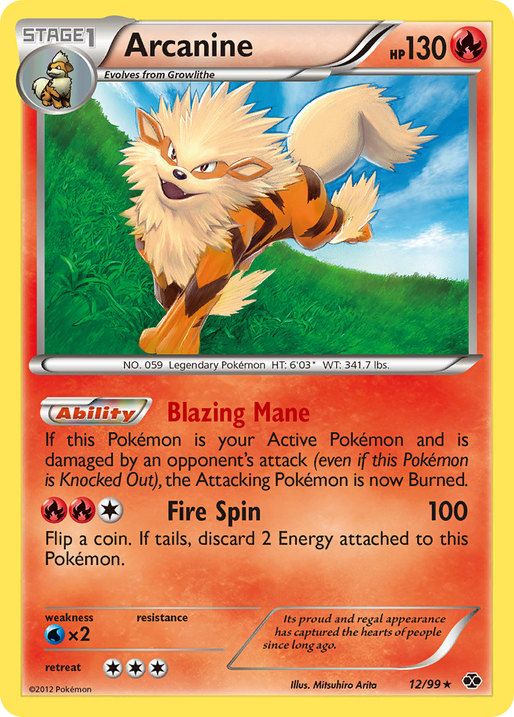 Arcanine 012/103 Rare