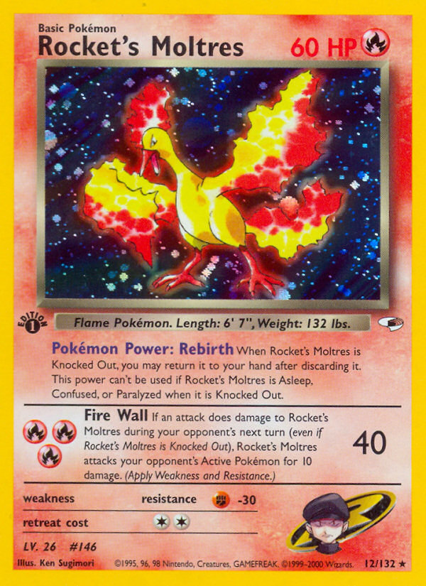 Rocket's Moltres 012/132 Rare Holo