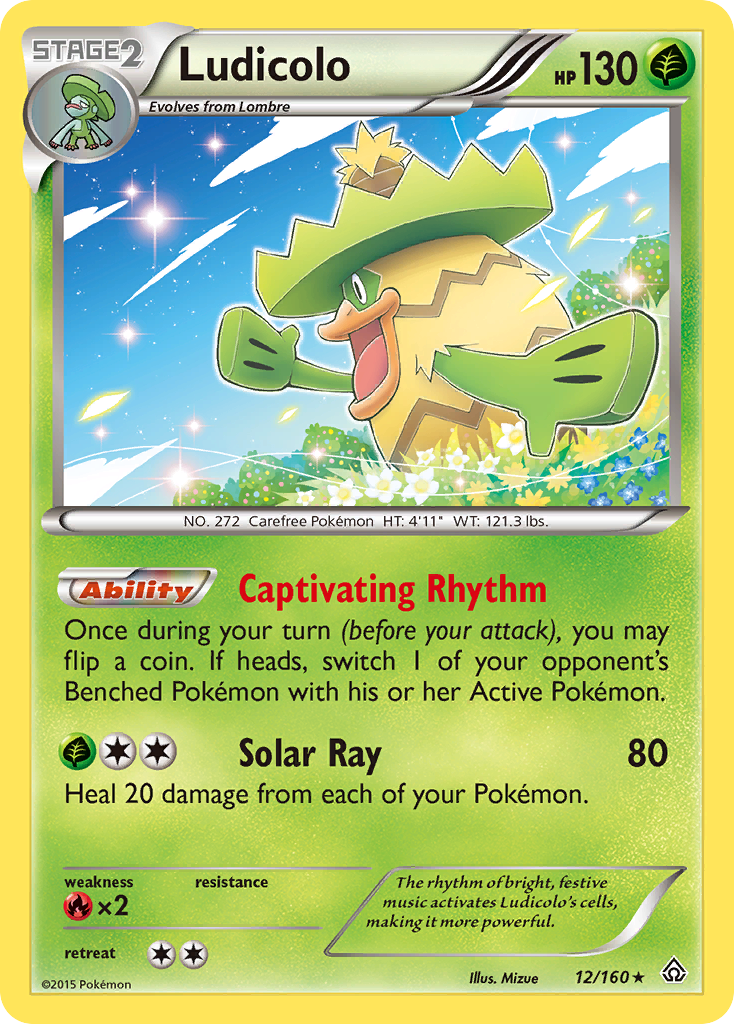 Ludicolo 012/164 Rare Holo