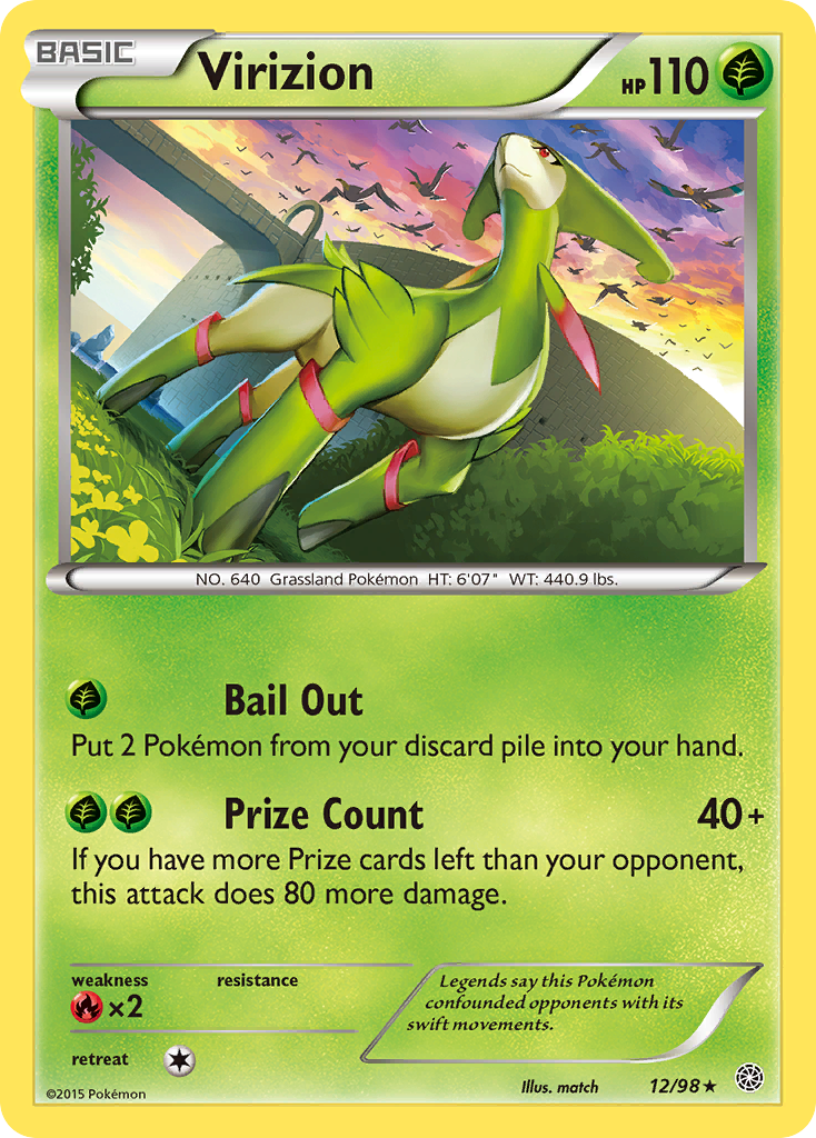 Virizion 012/100 Rare Holo