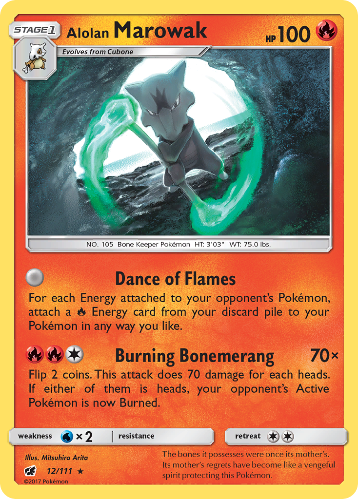 Alolan Marowak 012/126 Rare Holo