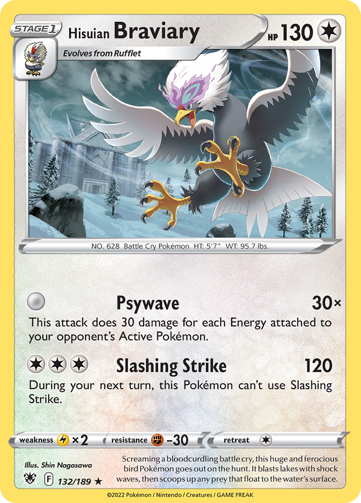 Hisuian Braviary 132/216 Rare