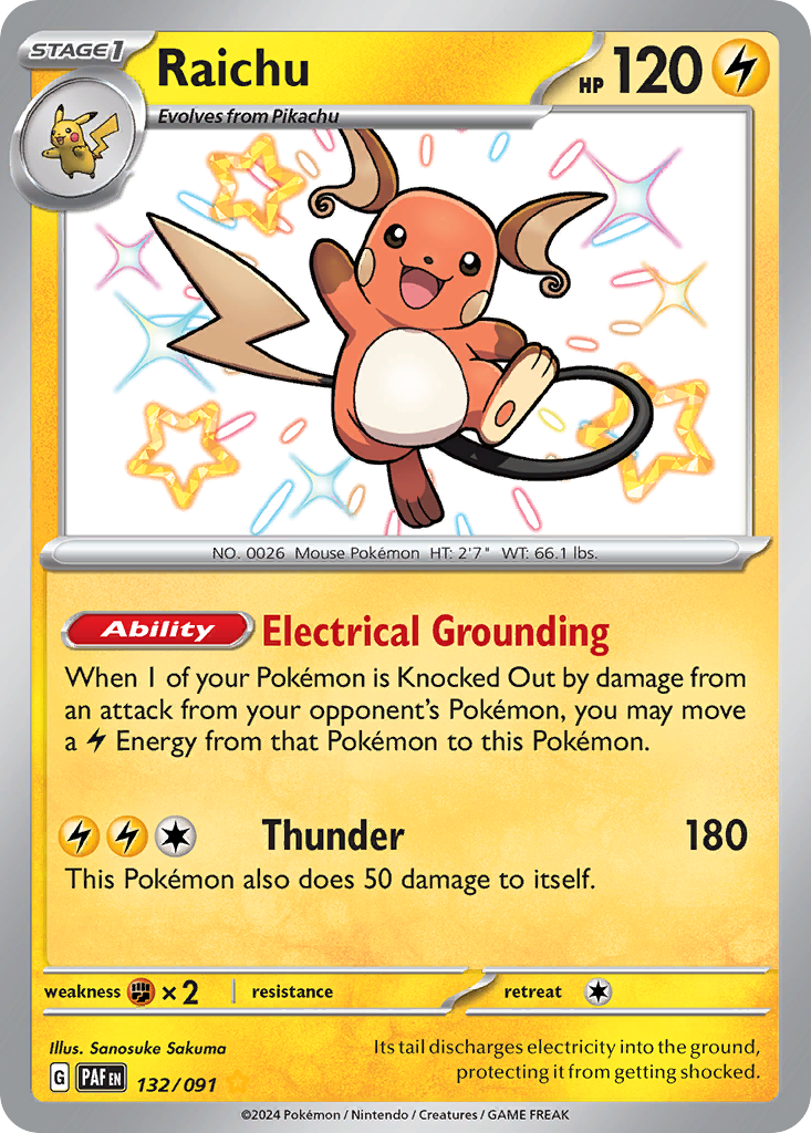 Raichu 132/245 Shiny Rare