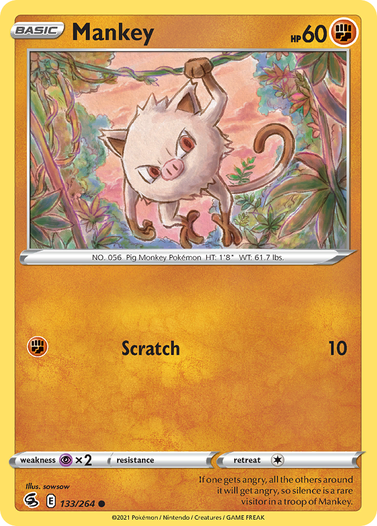 Mankey 133/284 Common