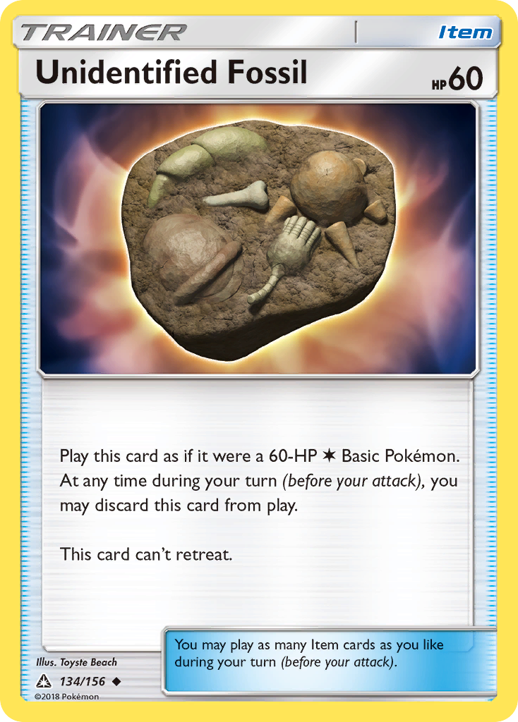 Unidentified Fossil 134/178 Uncommon