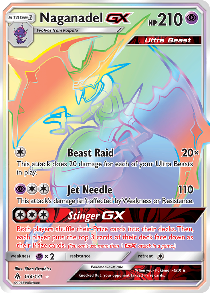 Naganadel-GX 134/150 Rare Rainbow