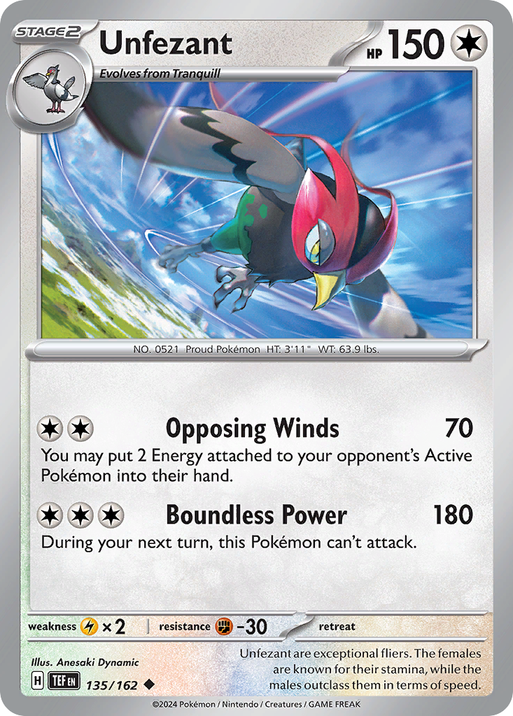 Unfezant 135/218 Uncommon