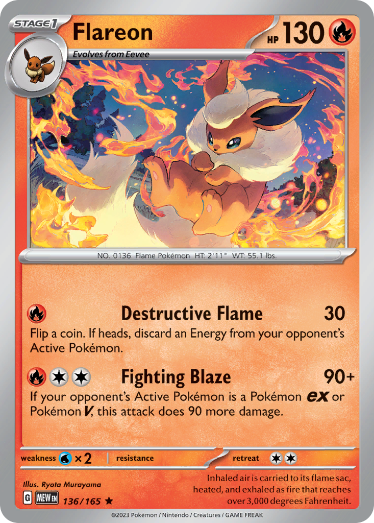 Flareon 136/207 Rare