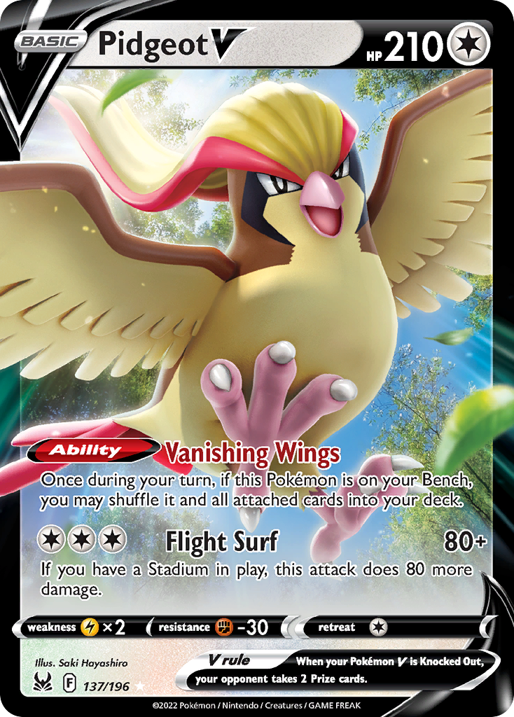 Pidgeot V 137/217 Rare Holo V