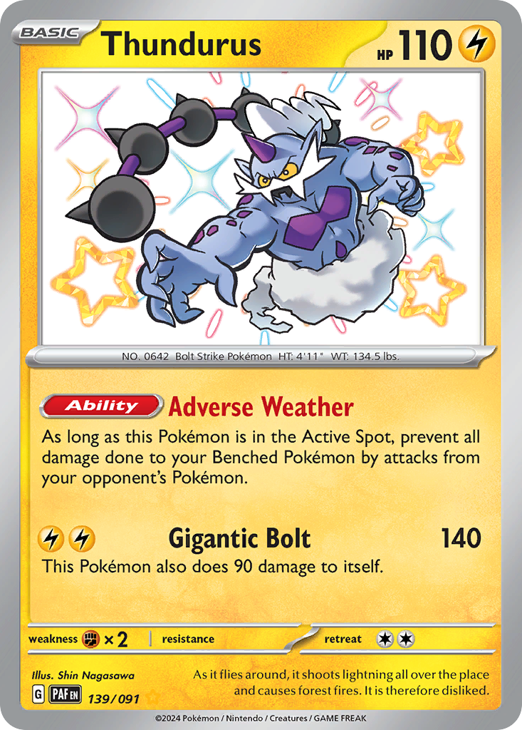 Thundurus 139/245 Shiny Rare