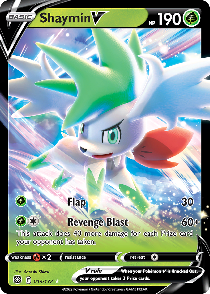 Shaymin V 013/186 Rare Holo V