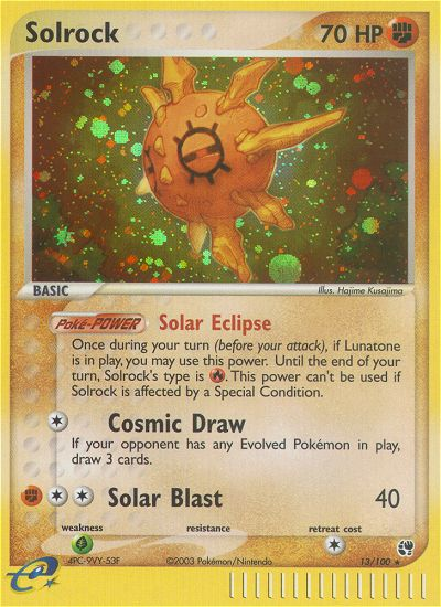 Solrock 013/100 Rare Holo