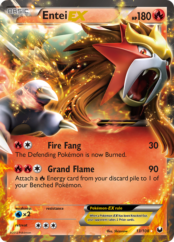 Entei-EX 013/111 Rare Holo EX