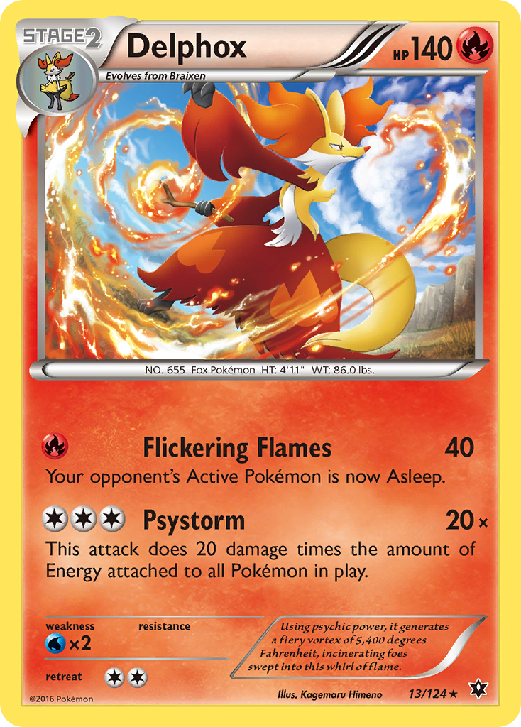 Delphox 013/129 Rare Holo