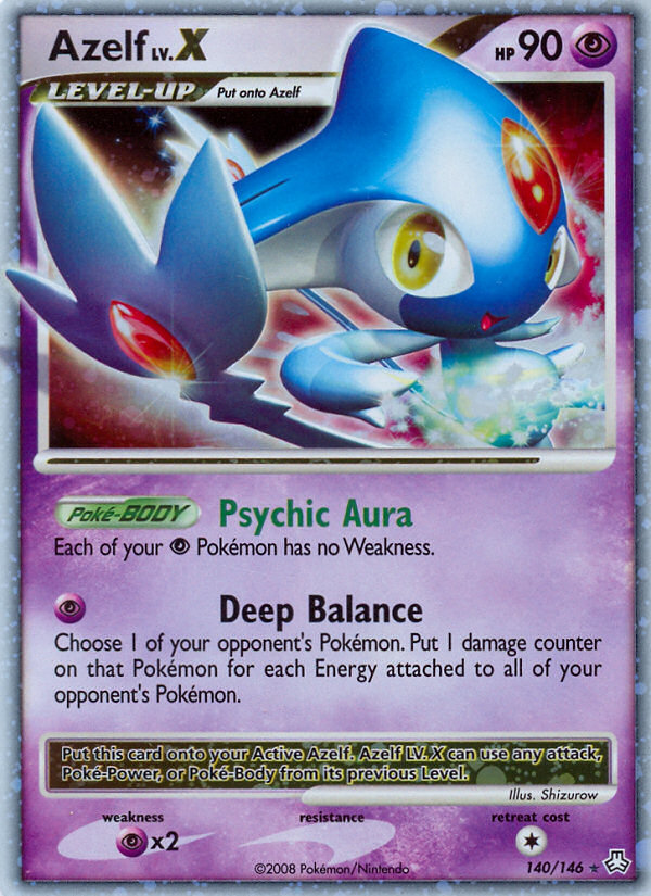 Azelf LV.X 140/146 Rare Holo LV.X