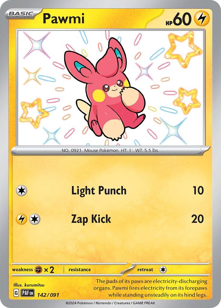 Pawmi 142/245 Shiny Rare