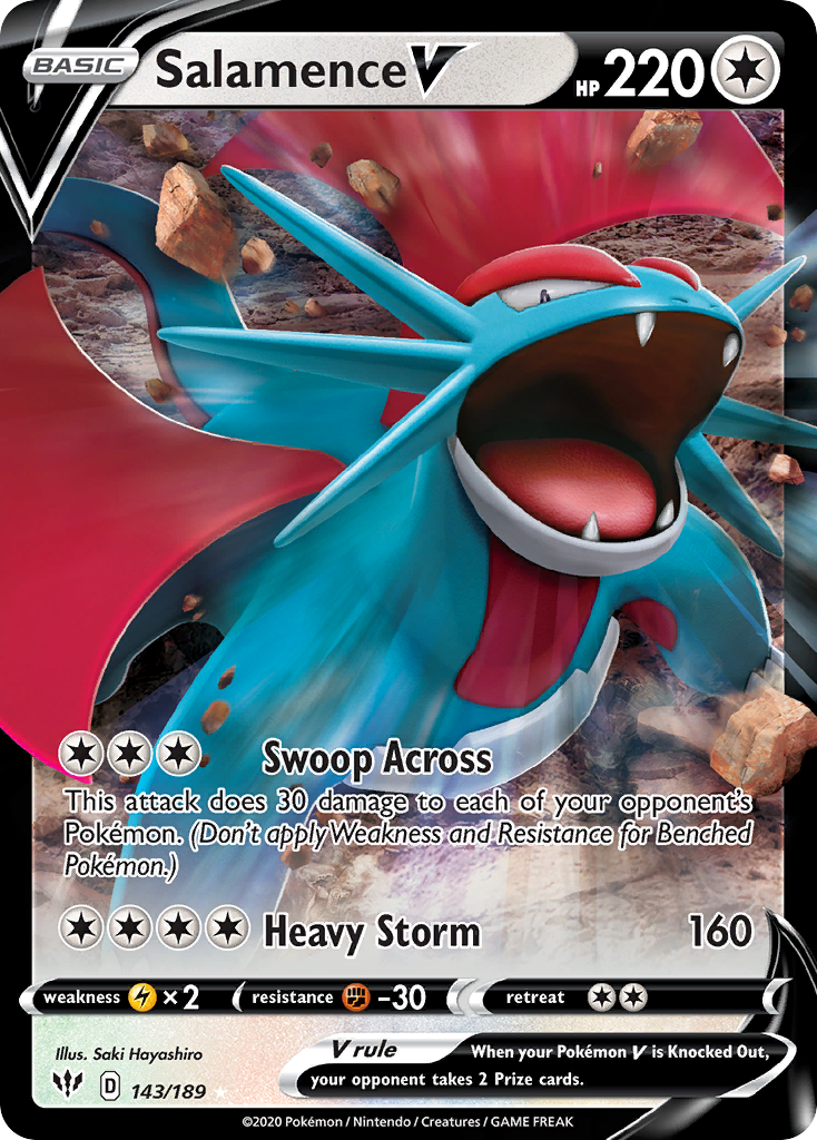 Salamence V 143/201 Rare Holo V