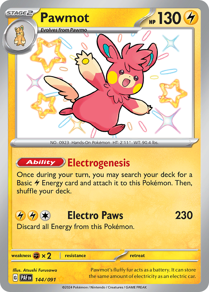 Pawmot 144/245 Shiny Rare