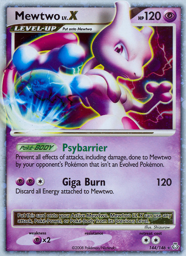 Mewtwo LV.X 144/146 Rare Holo LV.X