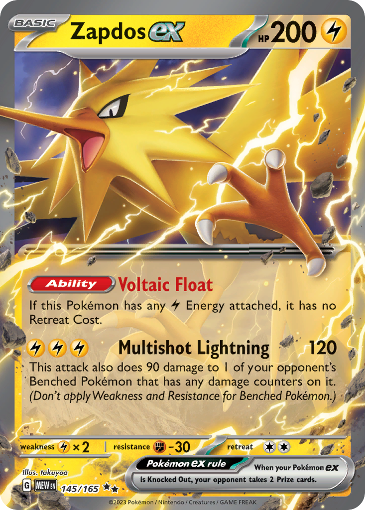 Zapdos ex 145/207 Double Rare