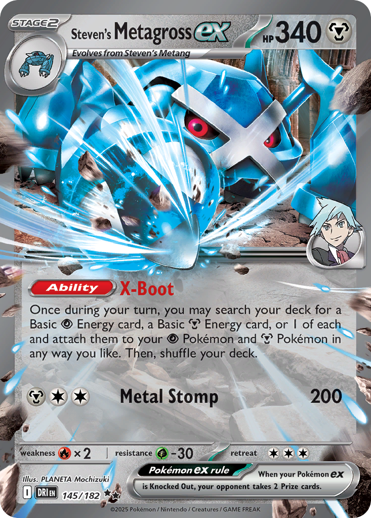 Steven's Metagross ex 145/244 Double Rare