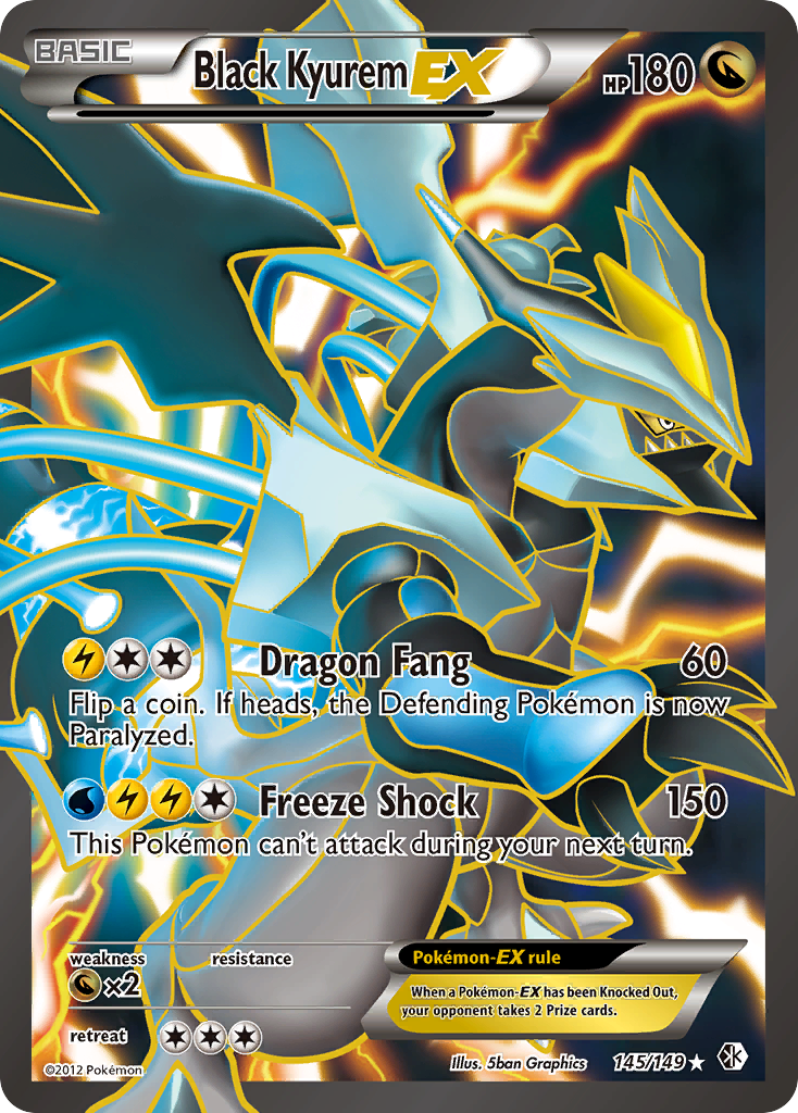 Black Kyurem-EX 145/153 Rare Ultra