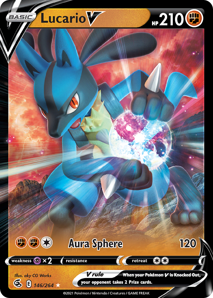 Lucario V 146/284 Rare Holo V