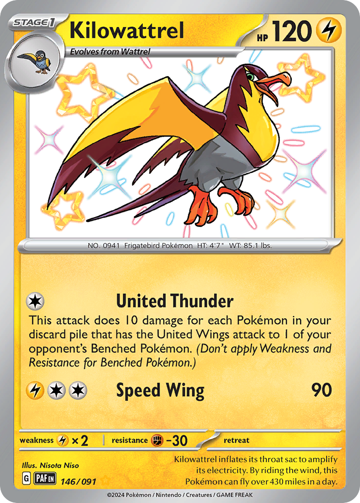 Kilowattrel 146/245 Shiny Rare