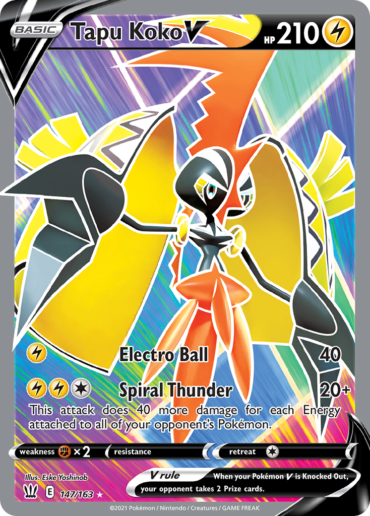 Tapu Koko V 147/183 Rare Ultra