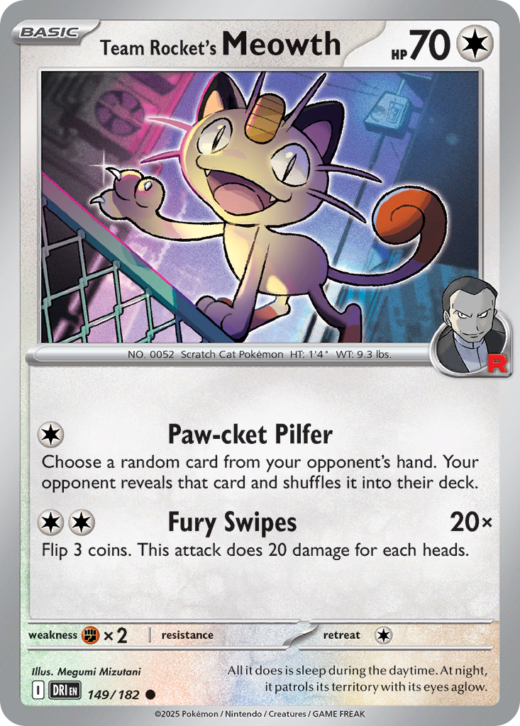 Team Rocket's Meowth 149/244 Common