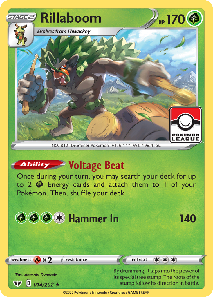 Rillaboom 014/216 Rare Holo