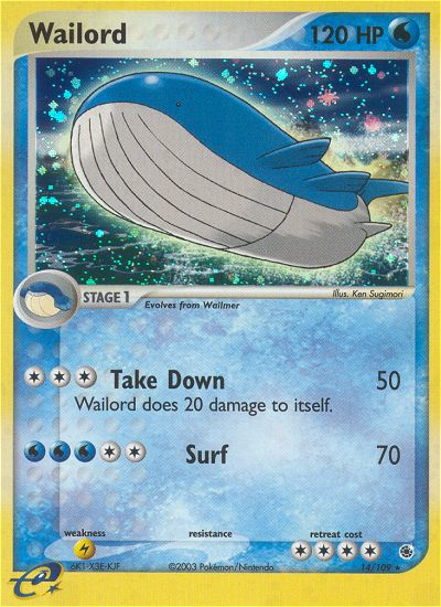 Wailord 014/109 Rare Holo