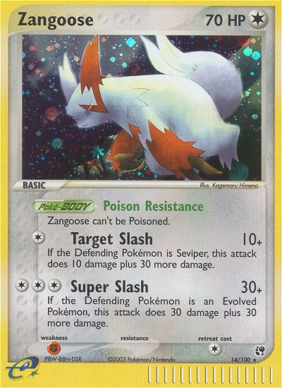 Zangoose 014/100 Rare Holo