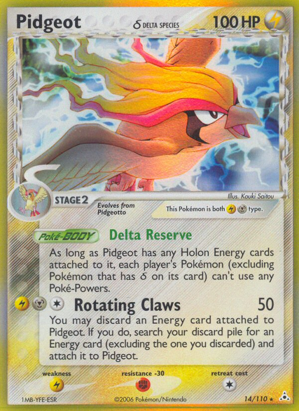 Pidgeot δ 014/111 Rare Holo
