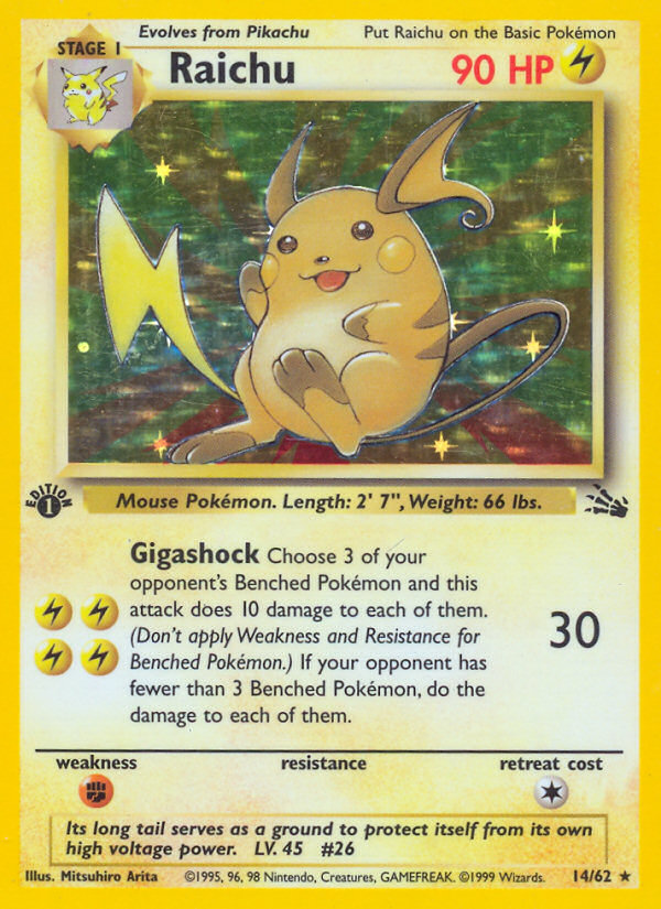 Raichu 014/62 Rare Holo