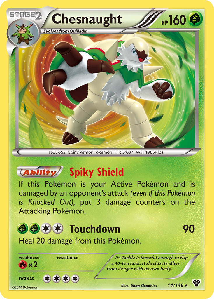 Chesnaught 014/146 Rare Holo