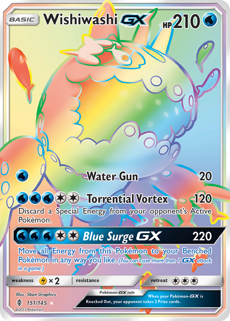 Wishiwashi-GX 151/180 Rare Rainbow