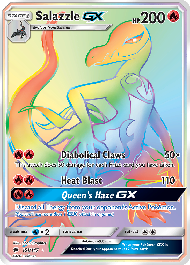 Salazzle-GX 151/177 Rare Rainbow