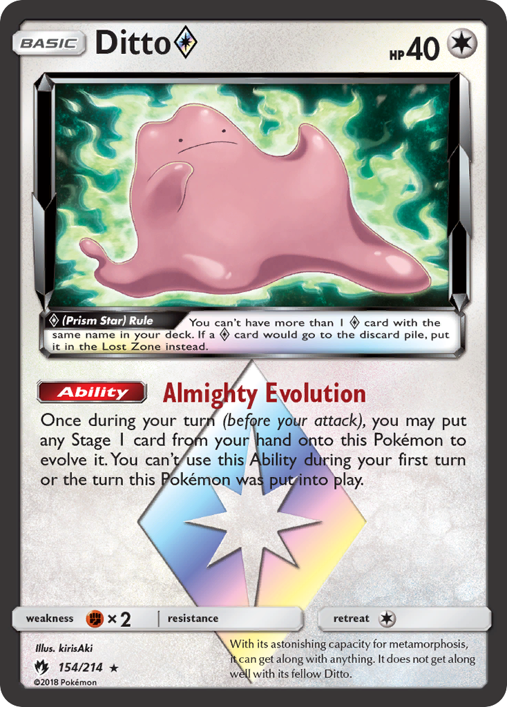 Ditto ◇ 154/240 Rare Prism Star