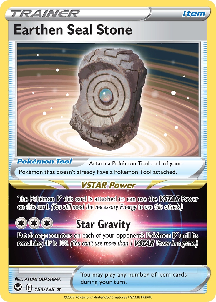 Earthen Seal Stone 154/215 Rare Holo