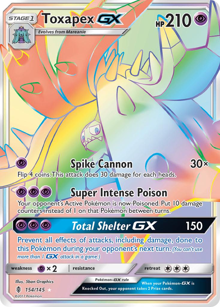 Toxapex-GX 154/180 Rare Rainbow