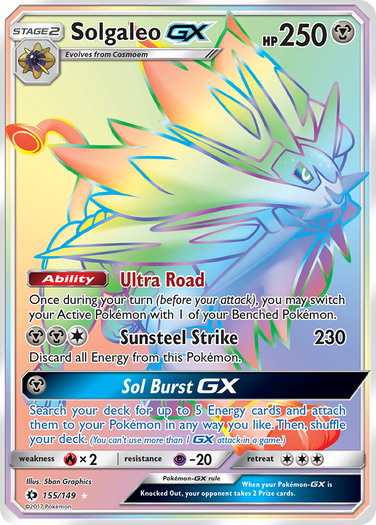 Solgaleo-GX 155/173 Rare Rainbow