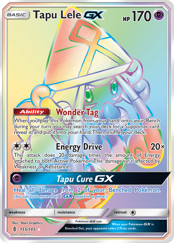Tapu Lele-GX 155/180 Rare Rainbow