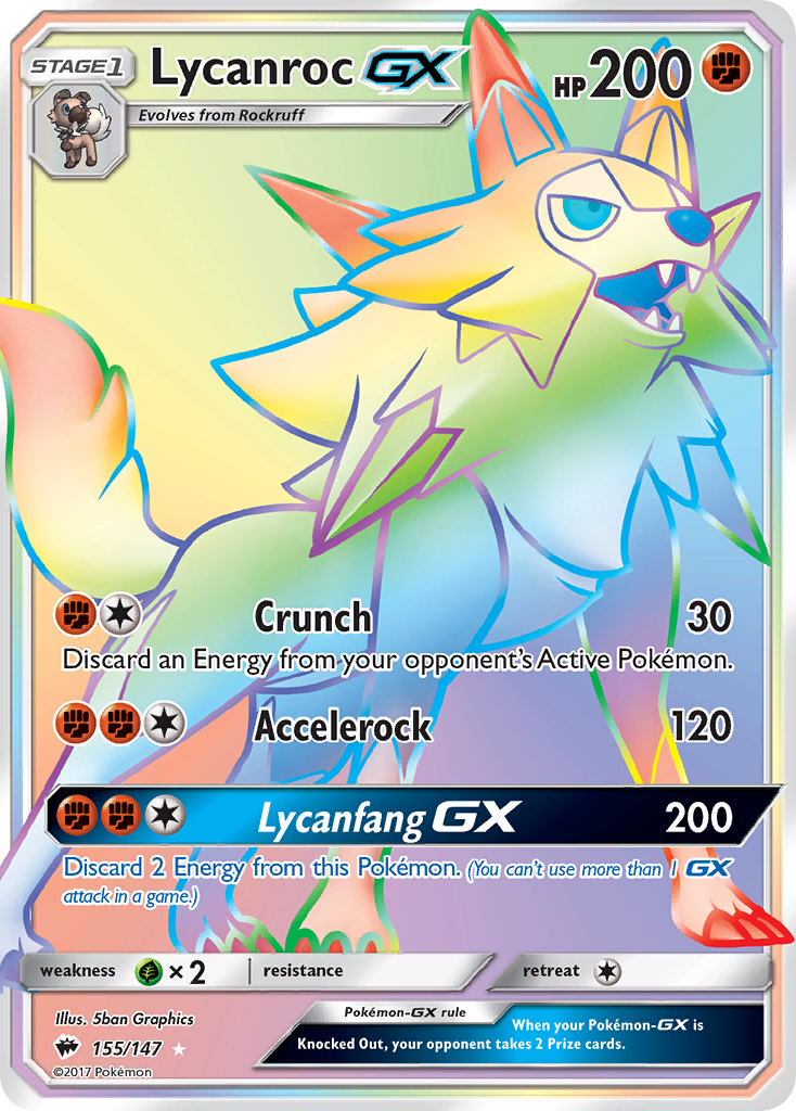 Lycanroc-GX 155/177 Rare Rainbow