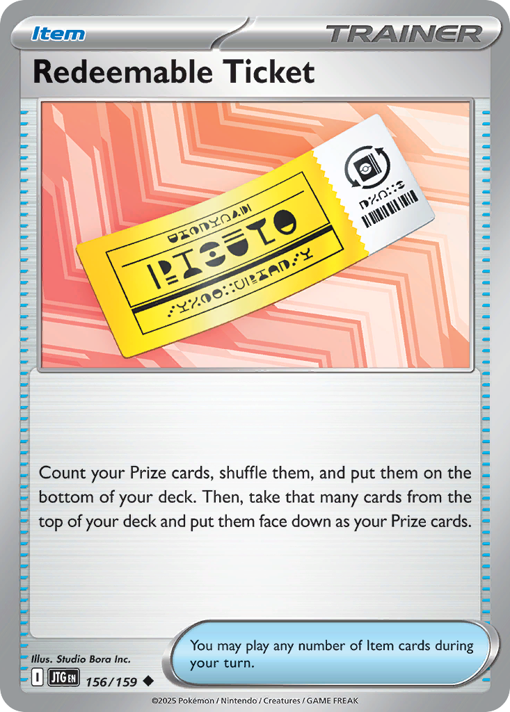 Redeemable Ticket 156/190 Uncommon