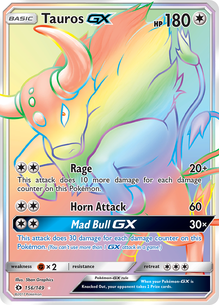 Tauros-GX 156/173 Rare Rainbow